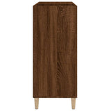 Platenkast 84,5X38X89 Cm Bewerkt Hout Bruin Eikenkleur