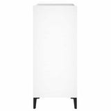Platenkast 84,5X38X89 Cm Bewerkt Hout Wit