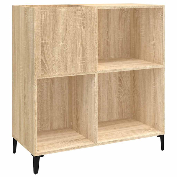 Platenkast 84,5X38X89 Cm Bewerkt Hout Sonoma Eikenkleurig
