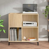 Platenkast 84,5X38X89 Cm Bewerkt Hout Sonoma Eikenkleurig