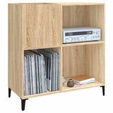Platenkast 84,5X38X89 Cm Bewerkt Hout Sonoma Eikenkleurig