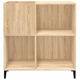 Platenkast 84,5X38X89 Cm Bewerkt Hout Sonoma Eikenkleurig