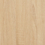 Platenkast 84,5X38X89 Cm Bewerkt Hout Sonoma Eikenkleurig