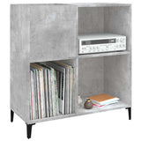 Platenkast 84,5X38X89 Cm Bewerkt Hout Betongrijs