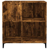 Platenkast 84,5X38X89 Cm Bewerkt Hout Gerookt Eikenkleurig