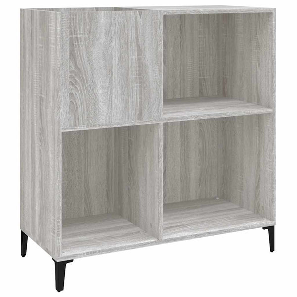 Platenkast 84,5X38X89 Cm Bewerkt Hout Grijs Sonoma Eikenkleurig