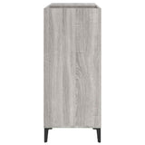 Platenkast 84,5X38X89 Cm Bewerkt Hout Grijs Sonoma Eikenkleurig