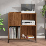 Platenkast 84,5X38X89 Cm Bewerkt Hout Bruin Eikenkleur