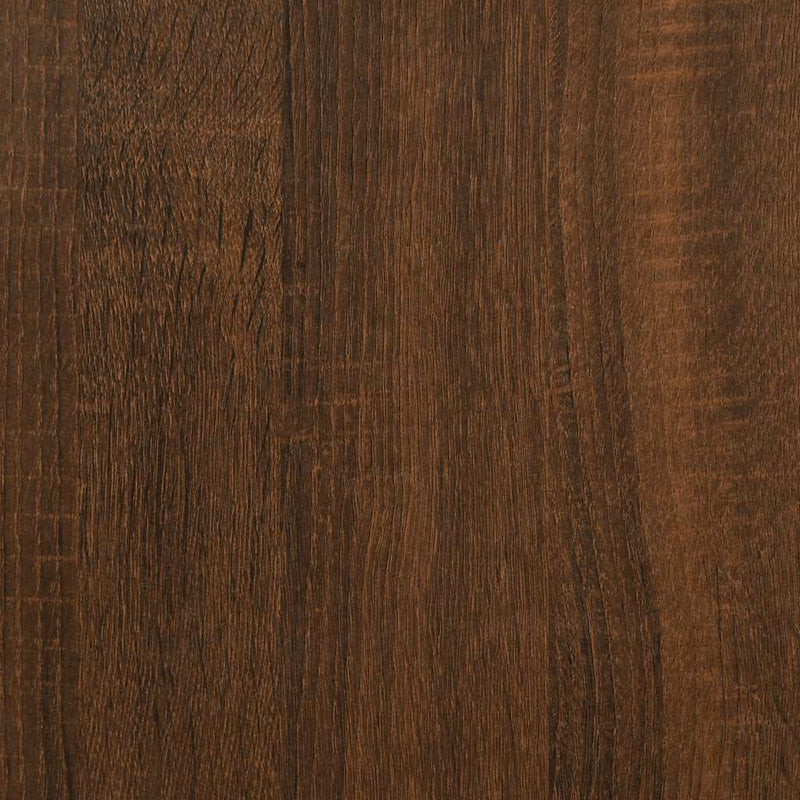 Platenkast 84,5X38X89 Cm Bewerkt Hout Bruin Eikenkleur