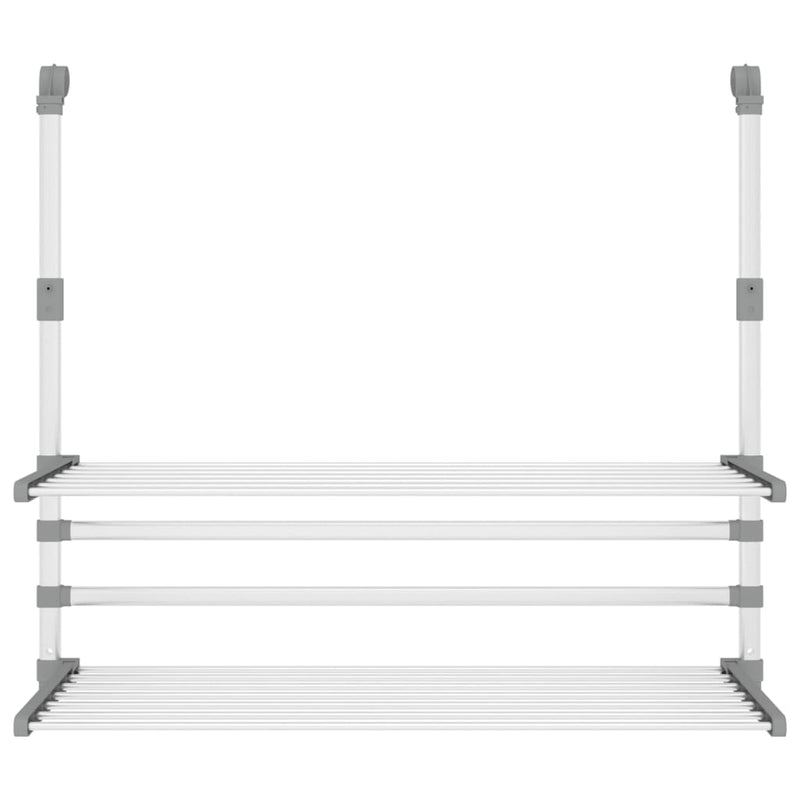 Droogrek Voor Balkon 89X25X(60-95) Cm Aluminium