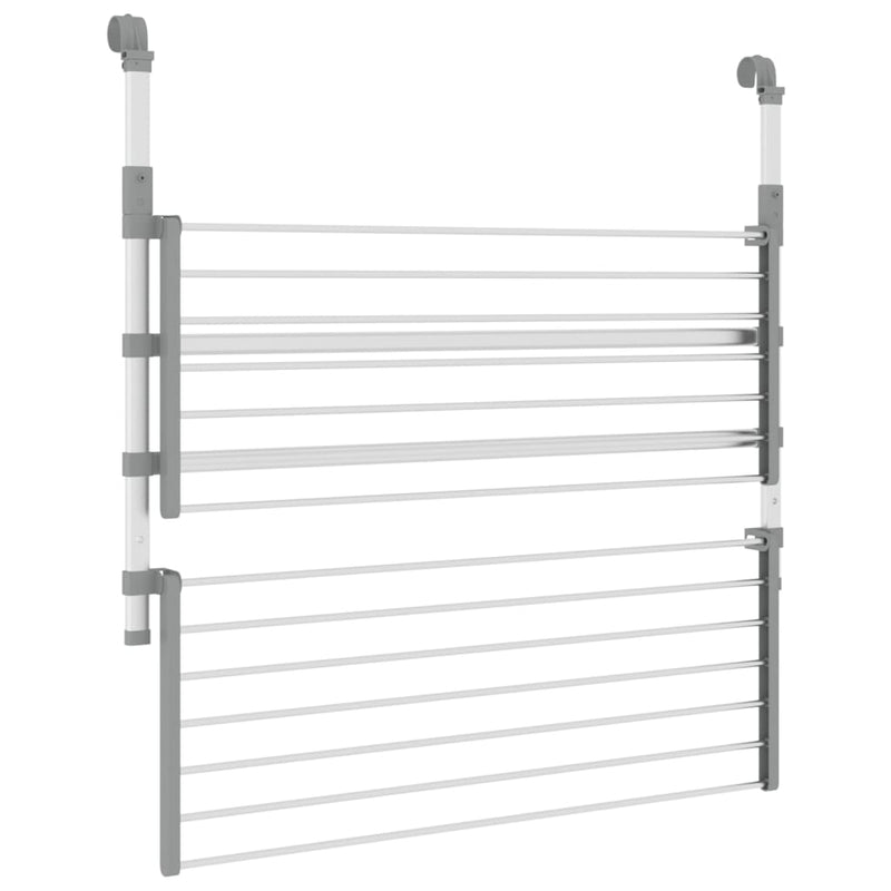 Droogrek Voor Balkon 89X25X(60-95) Cm Aluminium