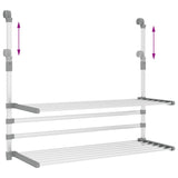 Droogrek Voor Balkon 89X25X(60-95) Cm Aluminium