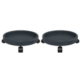 Plantentrolleys 2 St Met Wielen Ø34 Cm 35 Kg Grijs