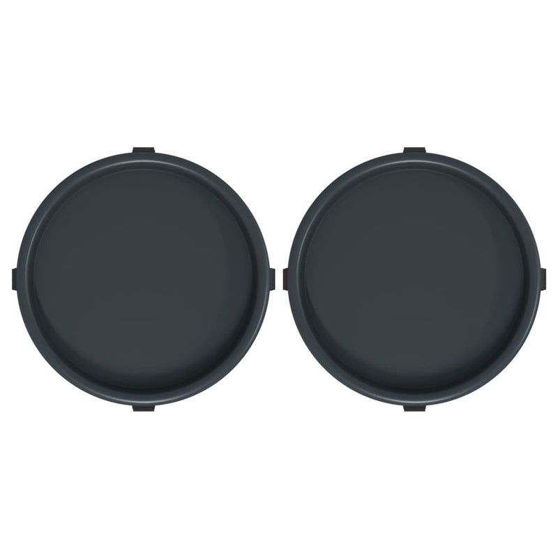 Plantentrolleys 2 St Met Wielen Ø34 Cm 35 Kg Grijs