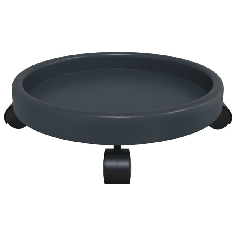 Plantentrolleys 2 St Met Wielen Ø34 Cm 35 Kg Grijs