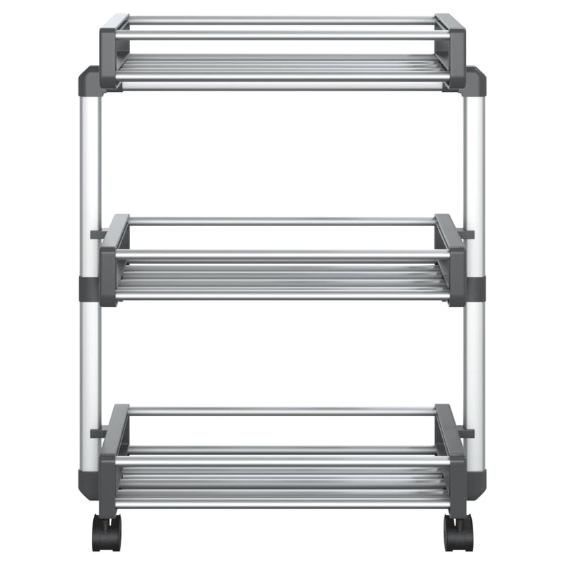 Opbergrekje 59X20X75 Cm Aluminium Grijs