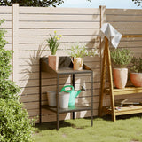 Plantenstandaard 75,5X54,5X100 Cm Verzinkt Staal Antracietkleur