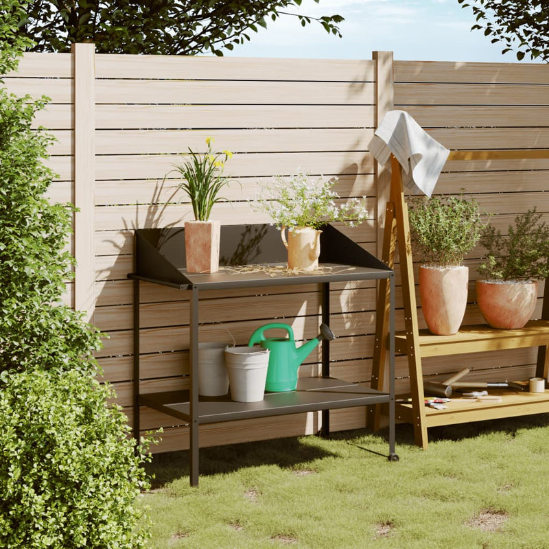 Plantenstandaard 75,5X54,5X100 Cm Verzinkt Staal Antracietkleur