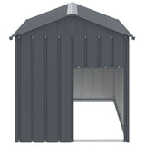 Hondenhok Met Dak 117X153X123 Cm Gegalvaniseerd Staal Antraciet
