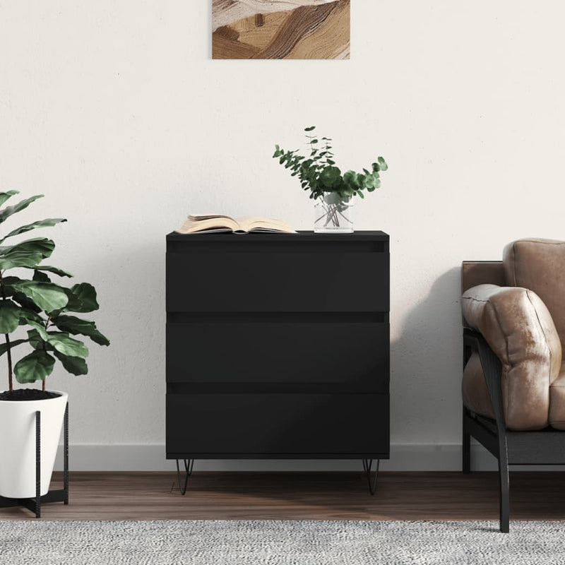 Dressoir Met Lade 60 X 35 X 70 Cm Bewerkt Hout