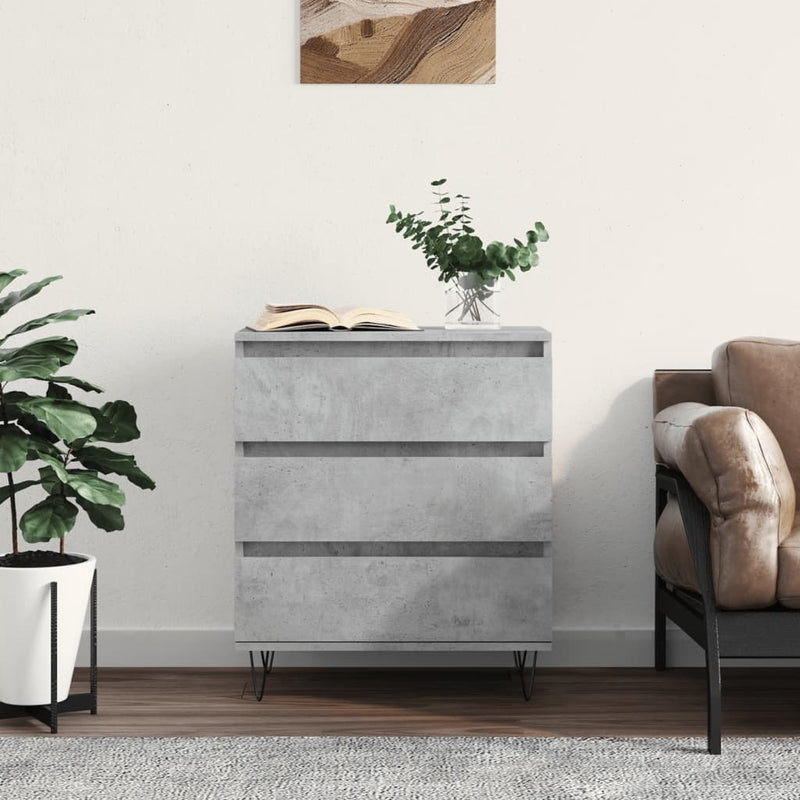 Dressoir Met Lade 60 X 35 X 70 Cm Bewerkt Hout