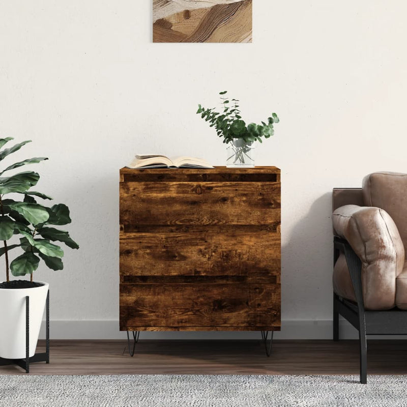 Dressoir Met Lade 60 X 35 X 70 Cm Bewerkt Hout