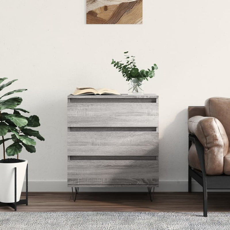 Dressoir Met Lade 60 X 35 X 70 Cm Bewerkt Hout