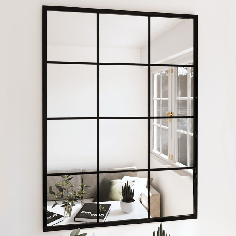 Wandspiegels 2 St 100X60 Cm Metaal Zwart