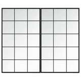 Wandspiegels 2 St 100X60 Cm Metaal Zwart