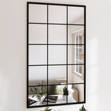 Wandspiegels 2 St 100X60 Cm Metaal Zwart