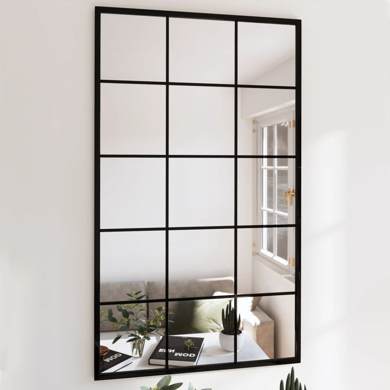 Wandspiegels 2 St 100X60 Cm Metaal Zwart