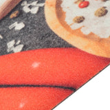 Keukenmat Wasbaar Groenteprint Fluweel Grijs En Rood