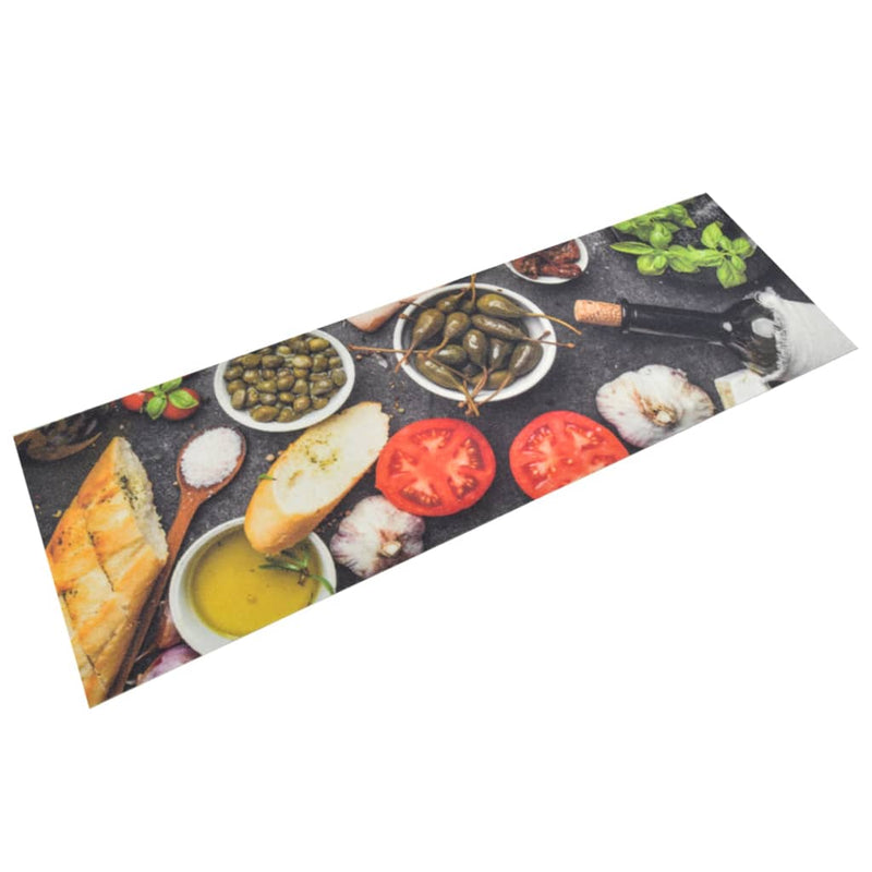 Keukenmat Wasbaar Wijn- En Dinerprint Fluweel Multikleur