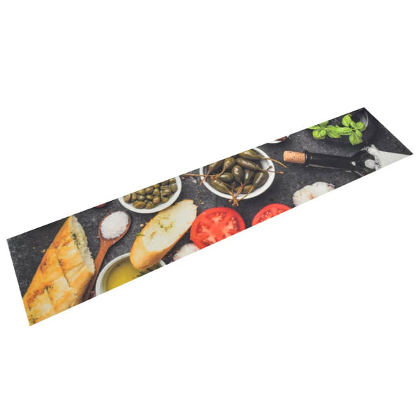 Keukenmat Wasbaar Wijn- En Dinerprint Fluweel Multikleur