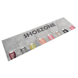 Keukenmat Wasbaar Shoezone-Print Fluweel Grijs
