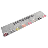 Keukenmat Wasbaar Shoezone-Print Fluweel Grijs