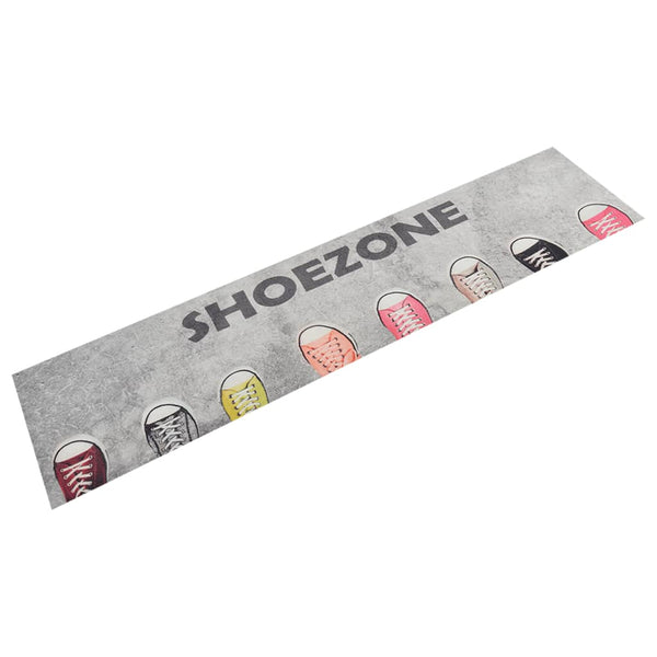 Keukenmat Wasbaar Shoezone-Print Fluweel Grijs