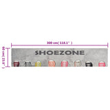Keukenmat Wasbaar Shoezone-Print Fluweel Grijs