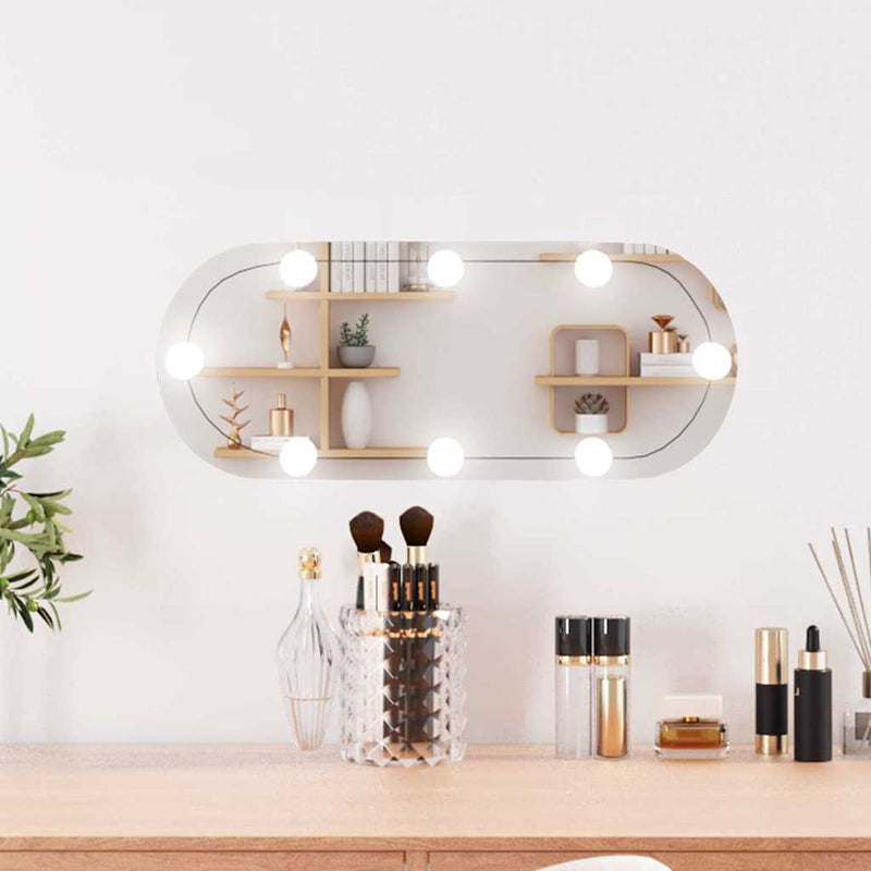 Wandspiegel Met Led's Glas Wit