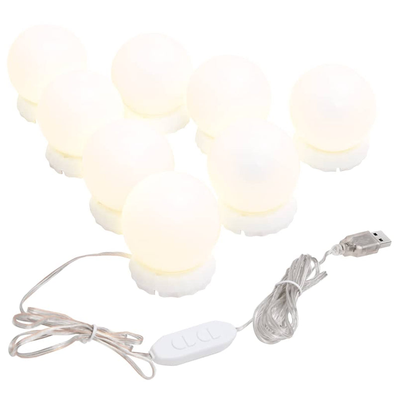 Wandspiegel Met Led's Glas Wit