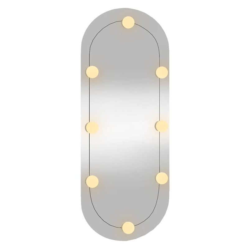 Wandspiegel Met Led's Glas Wit