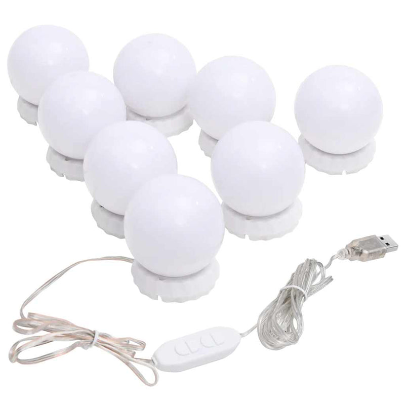 Wandspiegel Met Led's Glas Wit