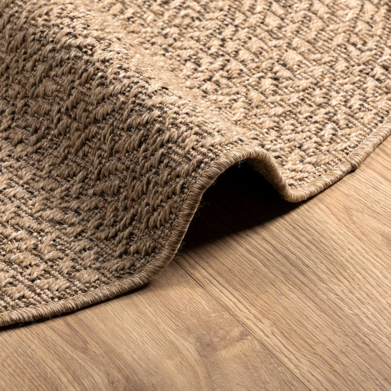 Vloerkleed Zizur Binnen En Buiten 160 Cm Jute Look Bruin