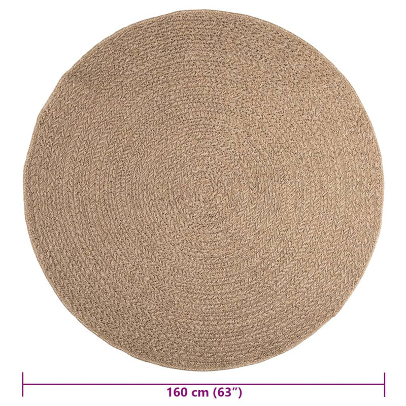 Vloerkleed Zizur Binnen En Buiten 160 Cm Jute Look Bruin
