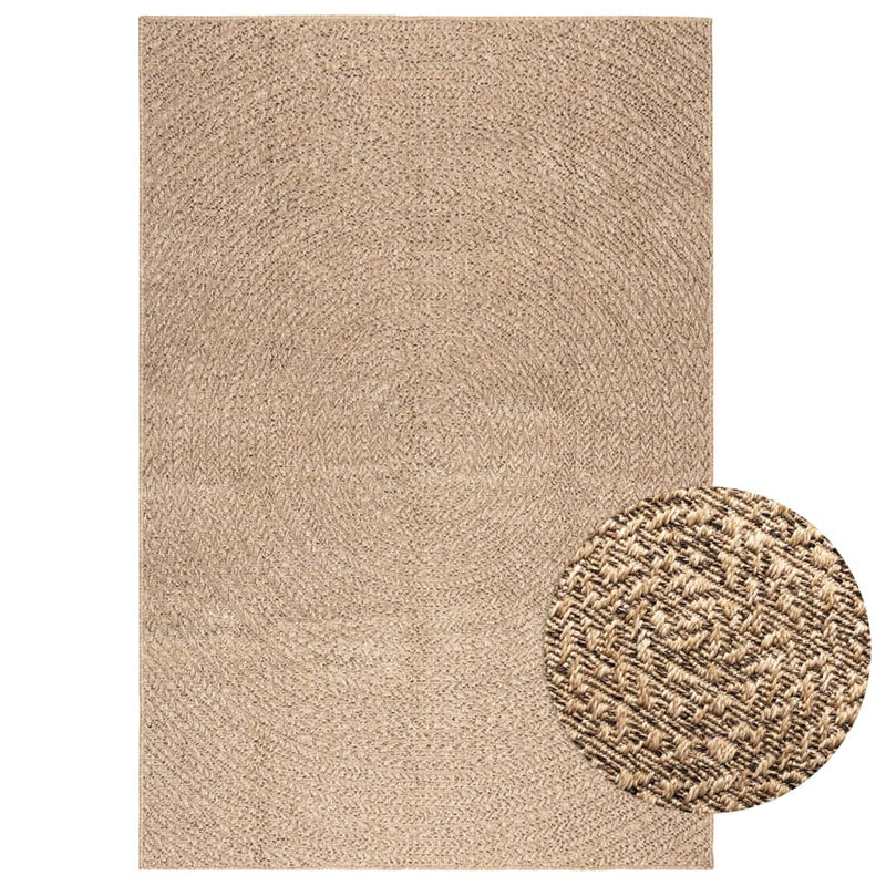 Vloerkleed Zizur Binnen En Buiten 160 Cm Jute Look Bruin