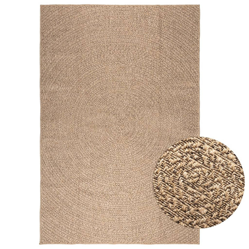 Vloerkleed Zizur Binnen En Buiten 160 Cm Jute Look Bruin