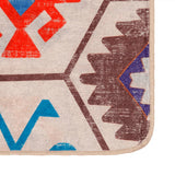 Vloerkleed Wasbaar Anti-Slip Meerkleurig Blauw En Wit