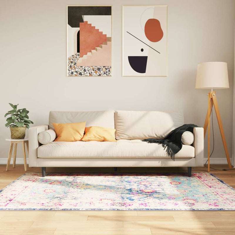 Vloerkleed Wasbaar Anti-Slip Meerkleurig Blauw En Roze
