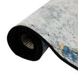 Vloerkleed Wasbaar Anti-Slip Meerkleurig Goud En Wit