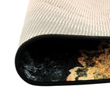 Vloerkleed Wasbaar Meerkleurig Goud En Wit